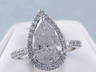 2.64 CTW PEAR SHAPE DIAMOND ENGAGEMENT RING H SI1