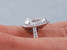 2.64 CTW PEAR SHAPE DIAMOND ENGAGEMENT RING H SI1