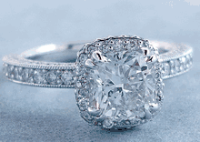 2.71 CTW CUSHION CUT DIAMOND ENGAGEMENT RING