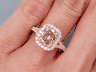 2.73 CTW CUSHION CUT DIAMOND ENGAGEMENT RING NATURAL CHOCOLATE SI2
