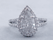 2.75 CTW PEAR SHAPE DIAMOND ENGAGEMENT RING G SI2