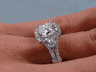 2.79 CTW CUSHION CUT DIAMOND ENGAGEMENT RING I VS2