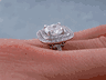2.82 CTW CUSHION CUT DIAMOND ENGAGEMENT RING G SI2