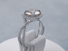 2.83 CTW CUSHION CUT DIAMOND ENGAGEMENT RING CHAMPAGNE SI1