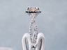 2.83 CTW CUSHION CUT DIAMOND ENGAGEMENT RING CHAMPAGNE SI1