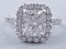 2.86 CTW CUSHION CUT DIAMOND ENGAGEMENT RING H SI3