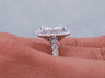 2.86 CTW CUSHION CUT DIAMOND ENGAGEMENT RING H SI3