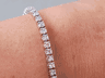 2 CTW LAB GROWN DIAMOND TENNIS BRACELET 14K WHITE GOLD 