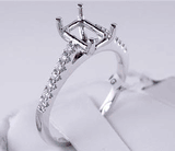 .20 CTW DIAMOND SEMI-SET ENGAGEMENT RING WHITE GOLD