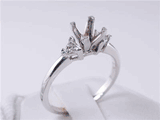 .20 CTW DIAMOND SEMI-SET ENGAGEMENT RING WHITE GOLD
