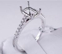 .20 CTW DIAMOND SEMI-SET ENGAGEMENT RING WHITE GOLD