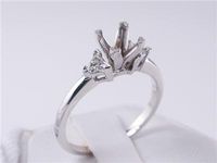.20 CTW DIAMOND SEMI-SET ENGAGEMENT RING WHITE GOLD