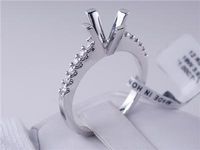 .21 CTW DIAMOND SEMI-SET ENGAGEMENT RING WHITE GOLD