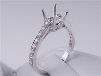 .22 CTW DIAMOND SEMI-SET ENGAGEMENT RING WHITE GOLD