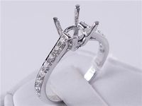 .22 CTW DIAMOND SEMI-SET ENGAGEMENT RING WHITE GOLD