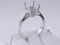 .23 CTW DIAMOND SEMI-SET ENGAGEMENT RING WHITE GOLD