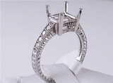 .23 CTW DIAMOND SEMI-SET ENGAGEMENT RING WHITE GOLD