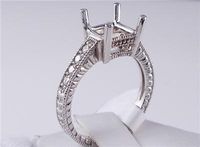 .23 CTW DIAMOND SEMI-SET ENGAGEMENT RING WHITE GOLD