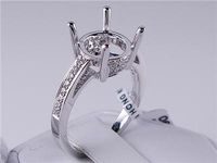 .24 CTW DIAMOND SEMI-SET ENGAGEMENT RING WHITE GOLD