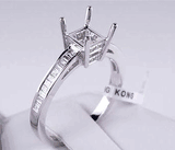 .24 CTW DIAMOND SEMI-SET ENGAGEMENT RING WHITE GOLD