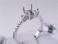 .24 CTW DIAMOND SEMI-SET ENGAGEMENT RING WHITE GOLD