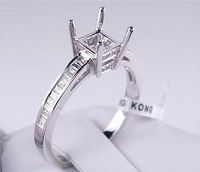 .24 CTW DIAMOND SEMI-SET ENGAGEMENT RING WHITE GOLD