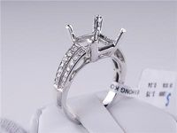 .24 CTW DIAMOND SEMI-SET ENGAGEMENT RING WHITE GOLD