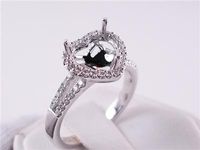 .27 CTW DIAMOND SEMI-SET ENGAGEMENT RING WHITE GOLD