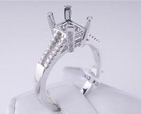 .28 CTW DIAMOND SEMI-SET ENGAGEMENT RING WHITE GOLD