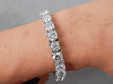 28 CTW LAB GROWN DIAMOND TENNIS BRACELET 