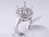 .29 CTW DIAMOND SEMI-SET ENGAGEMENT RING WHITE GOLD