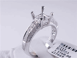 .29 CTW DIAMOND SEMI-SET ENGAGEMENT RING WHITE GOLD