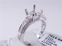 .29 CTW DIAMOND SEMI-SET ENGAGEMENT RING WHITE GOLD