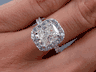 3.00 CTW CUSHION CUT DIAMOND ENGAGEMENT RING