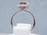 3.00 CTW CUSHION CUT DIAMOND ENGAGEMENT RING NATURAL CHOCOLATE VS2