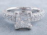 3.00 CTW PRINCESS CUT DIAMOND ENGAGEMENT RING E SI2