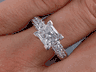 3.00 CTW PRINCESS CUT DIAMOND ENGAGEMENT RING E SI2