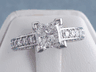 3.00 CTW PRINCESS CUT DIAMOND ENGAGEMENT RING E SI2
