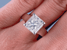 3.01 CT RADIANT CUT DIAMOND SOLITAIRE ENGAGEMENT RING