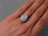 3.05 CTW PEAR SHAPE DIAMOND ENGAGEMENT RING E-COLOR