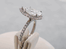 3.05 CTW PEAR SHAPE DIAMOND ENGAGEMENT RING E-COLOR