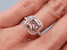 3.08 CTW CUSHION CUT DIAMOND ENGAGEMENT RING NATURAL CHOCOLATE VS2