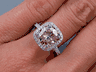 3.11 CTW CUSHION CUT DIAMOND ENGAGEMENT RING NATURAL CINNAMON SI1