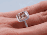 3.11 CTW CUSHION CUT DIAMOND ENGAGEMENT RING NATURAL CINNAMON SI1
