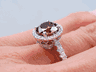 3.11 CTW ROUND CUT DIAMOND ENGAGEMENT RING NATURAL CHOCOLATE SI1