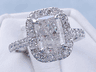 3.14 CTW CUSHION CUT DIAMOND WEDDING RING SET H SI1 (Includes a Matching Wedding Ring)