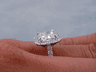 3.19 CTW CUSHION CUT DIAMOND ENGAGEMENT RING H SI1