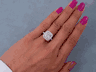 3.19 CTW CUSHION CUT DIAMOND ENGAGEMENT RING H SI1