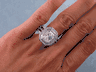 3.22 CTW RADIANT CUT DIAMOND ENGAGEMENT RING G SI1