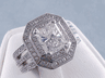 3.22 CTW RADIANT CUT DIAMOND ENGAGEMENT RING G SI1